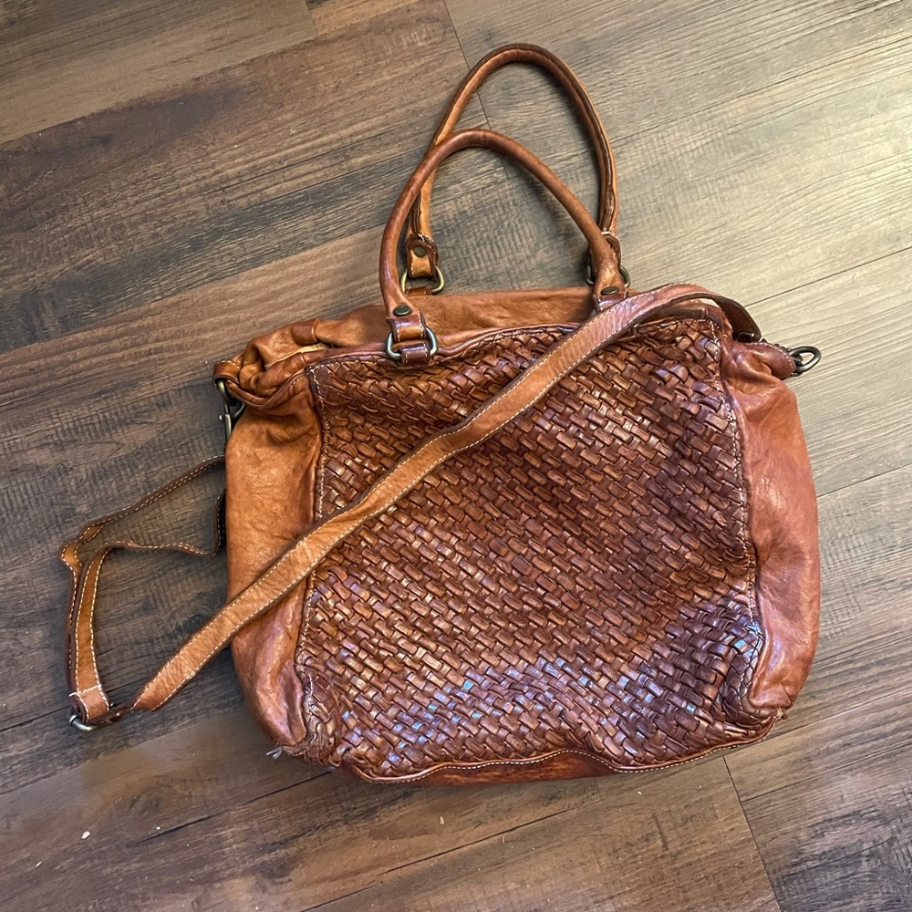 Hobo handwoven leather bag